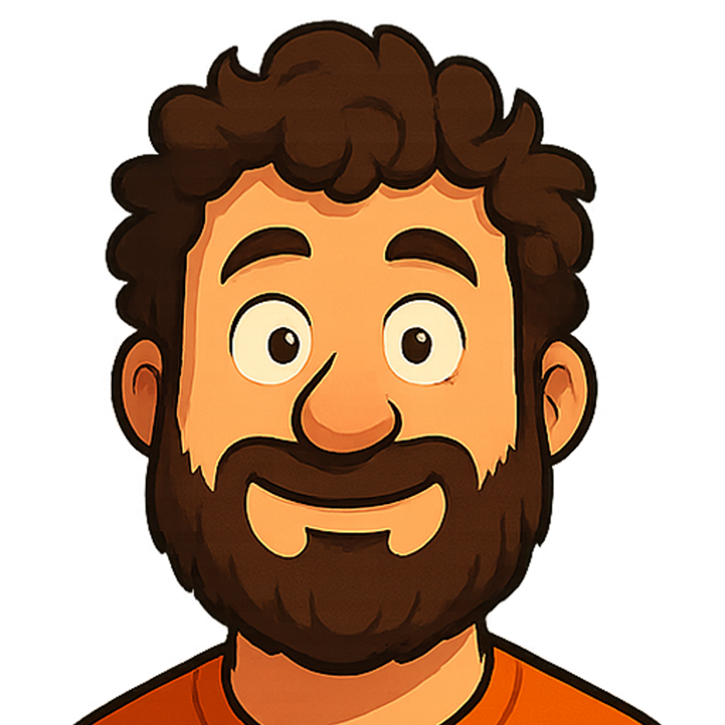 Cartoon portrait of Yusuf Tuğrul Gözütok