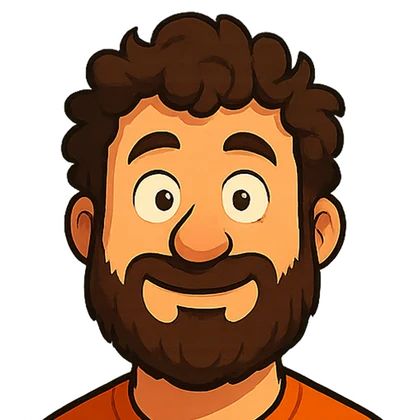 Cartoon portrait of Yusuf Tuğrul Gözütok